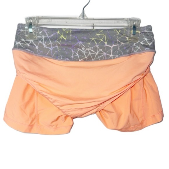 Zella Speedster Active Athletic Running Shorts Small Orange/Gray Brief Lining - Picture 10 of 13